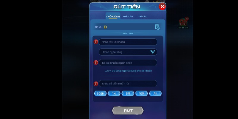 Hướng dẫn hội viên rút tiền Sanclub bằng ngân hàng